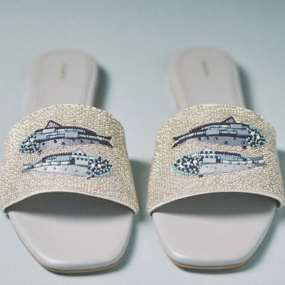 Anthropologie Beaded Sardine Sandals 🐟
